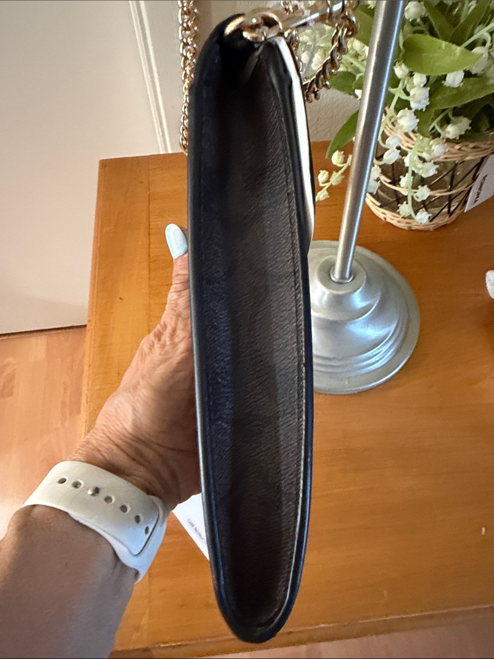 Coach Black Leather & C Pattern Brown Signature Crossbody Phone Pouch - Picture 10 of 16